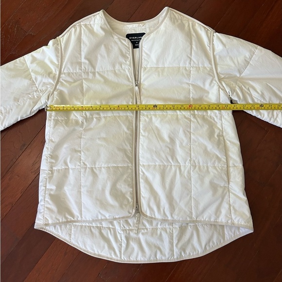 Everlane The ReNew Quilted Cotton Liner Puffer Jacket White cotton sz S like new - Picture 10 of 16